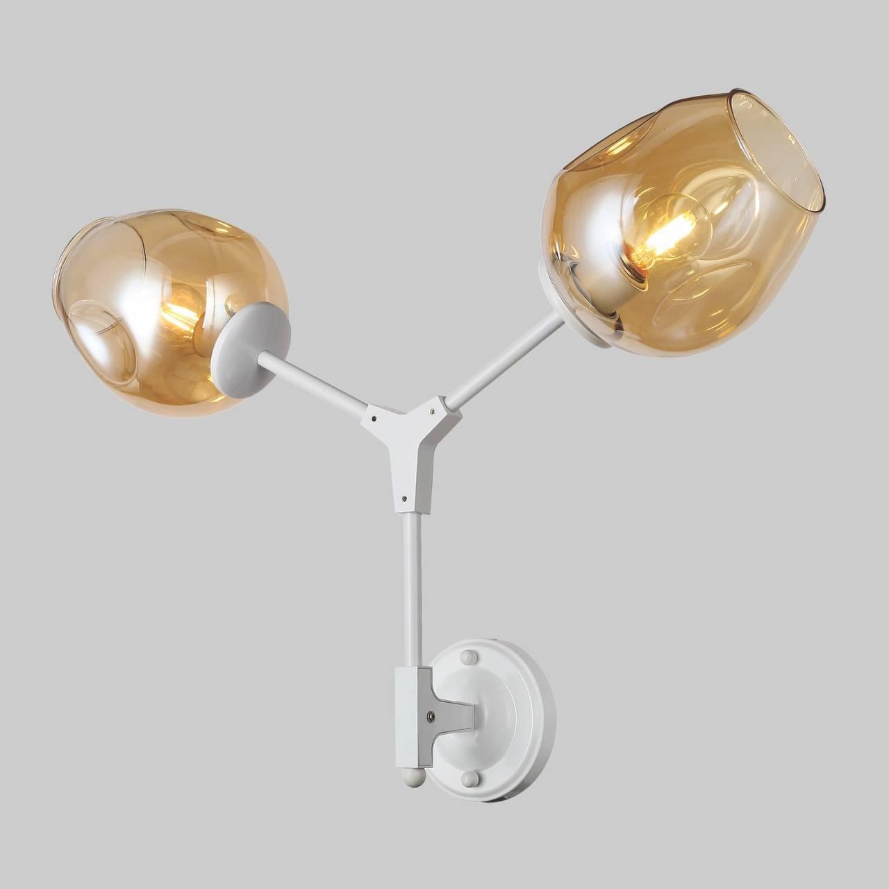 Бра Молекула Янтарно-прозрачный (56-LWPR0231-2 WH+BR)