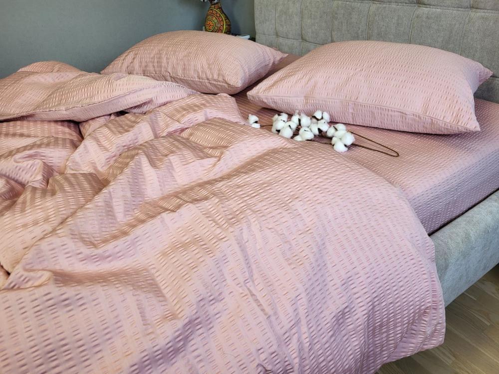 Комплект постельного белья Кис S2013 сатин Premium Gofre семейный/наволочки 50х70/70х70 см (6483) - фото 3