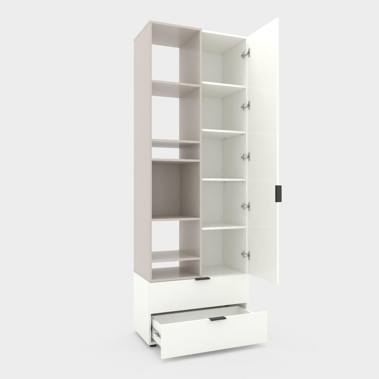 Шкаф Metkas Home A001L ЛДСП 800x420x2300 мм Белый Снег/Кашемир Шкаф Metkas Home A001L ЛДСП 800x420x2300 мм Белый Снег/Кашемир