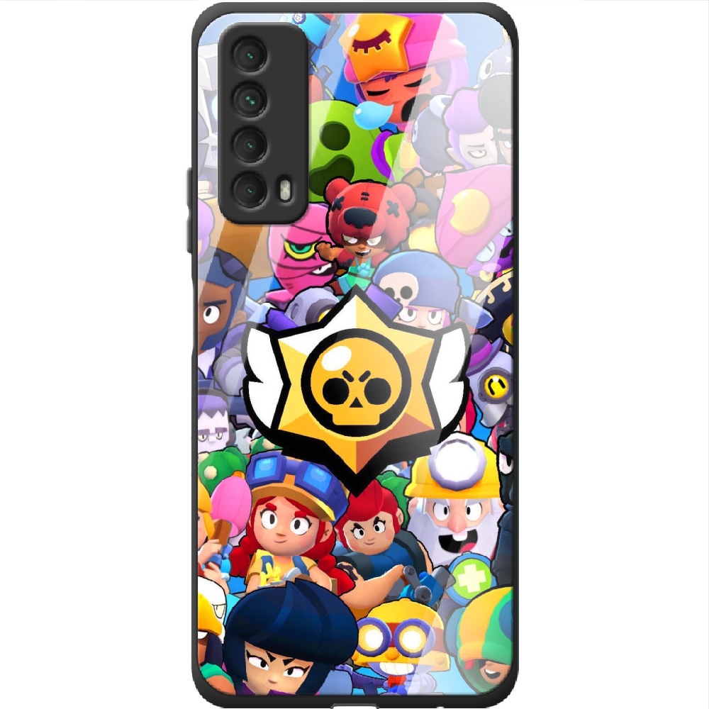 Чохол Boxface Huawei P Smart 2021 Brawl Stars Чорний силікон зі склом (41133-up2389-41802)
