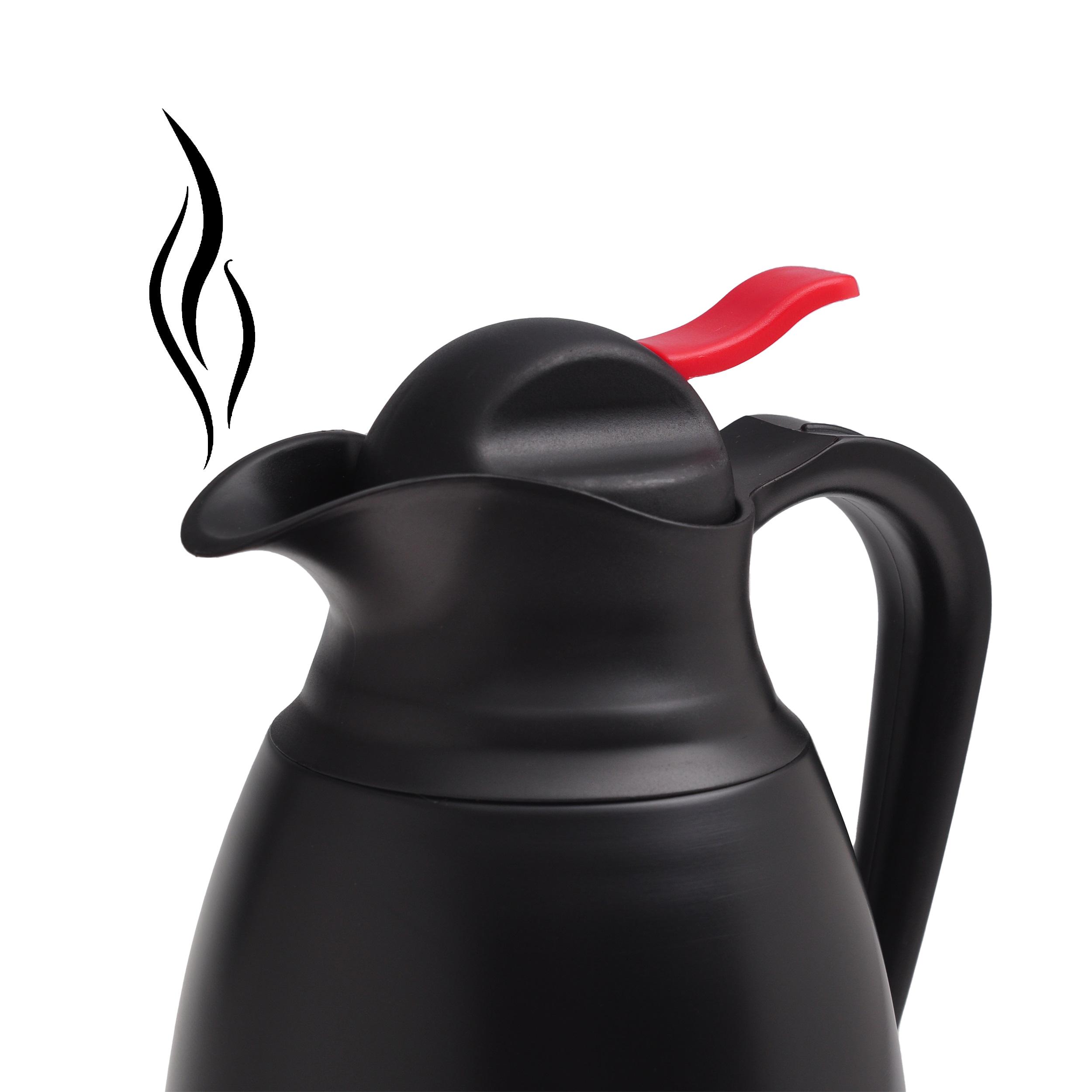 Термос конференционный с пластиковой крышкой и ручкой Ofenbach КМ-101332 из нержавеющей стали 1500 мл Черный (150-84-101332) - фото 3