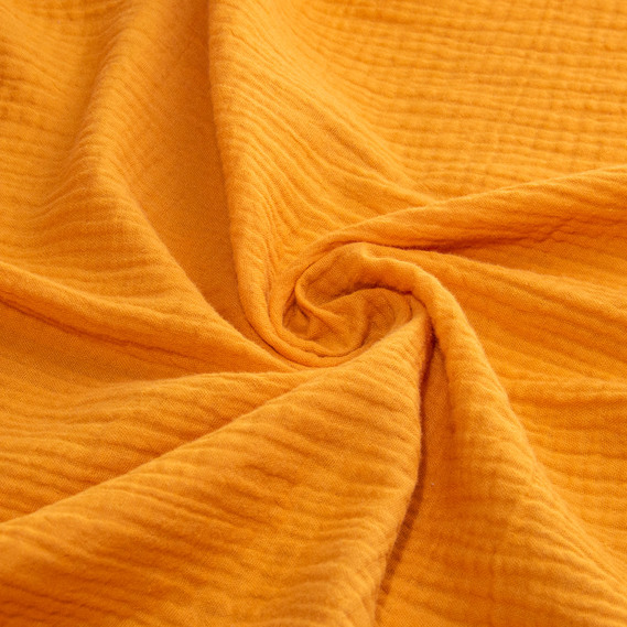 Ткань плательная IDEIA Муслин крэш 1,35 м Манговый (2200004223988)