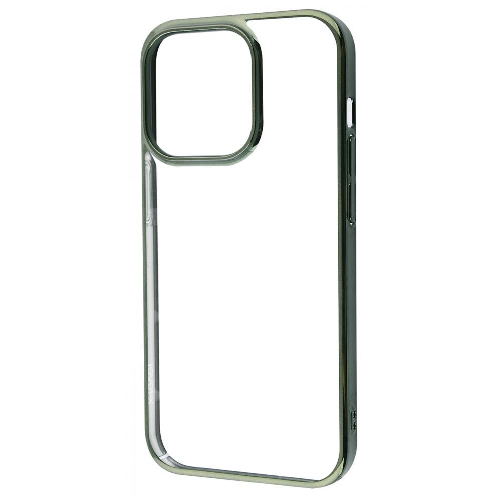 Чохол прозорий X-Level Dawn (PC) iPhone 14 Plus green