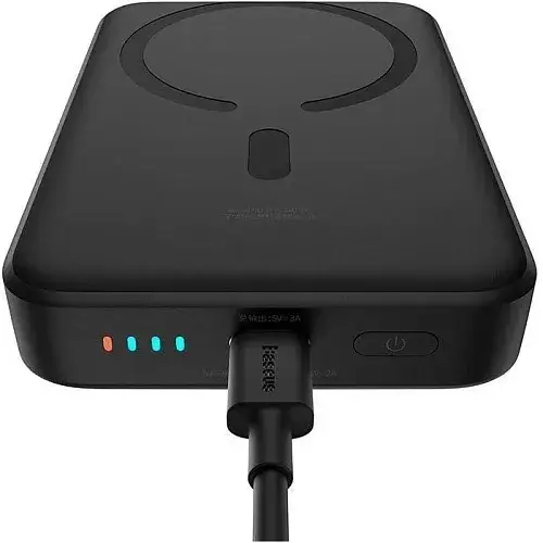 Батарея портативна BASEUS Magnetic Mini Wireless Quick Charging PPCX110201 10000 mAh 30W Black - фото 5