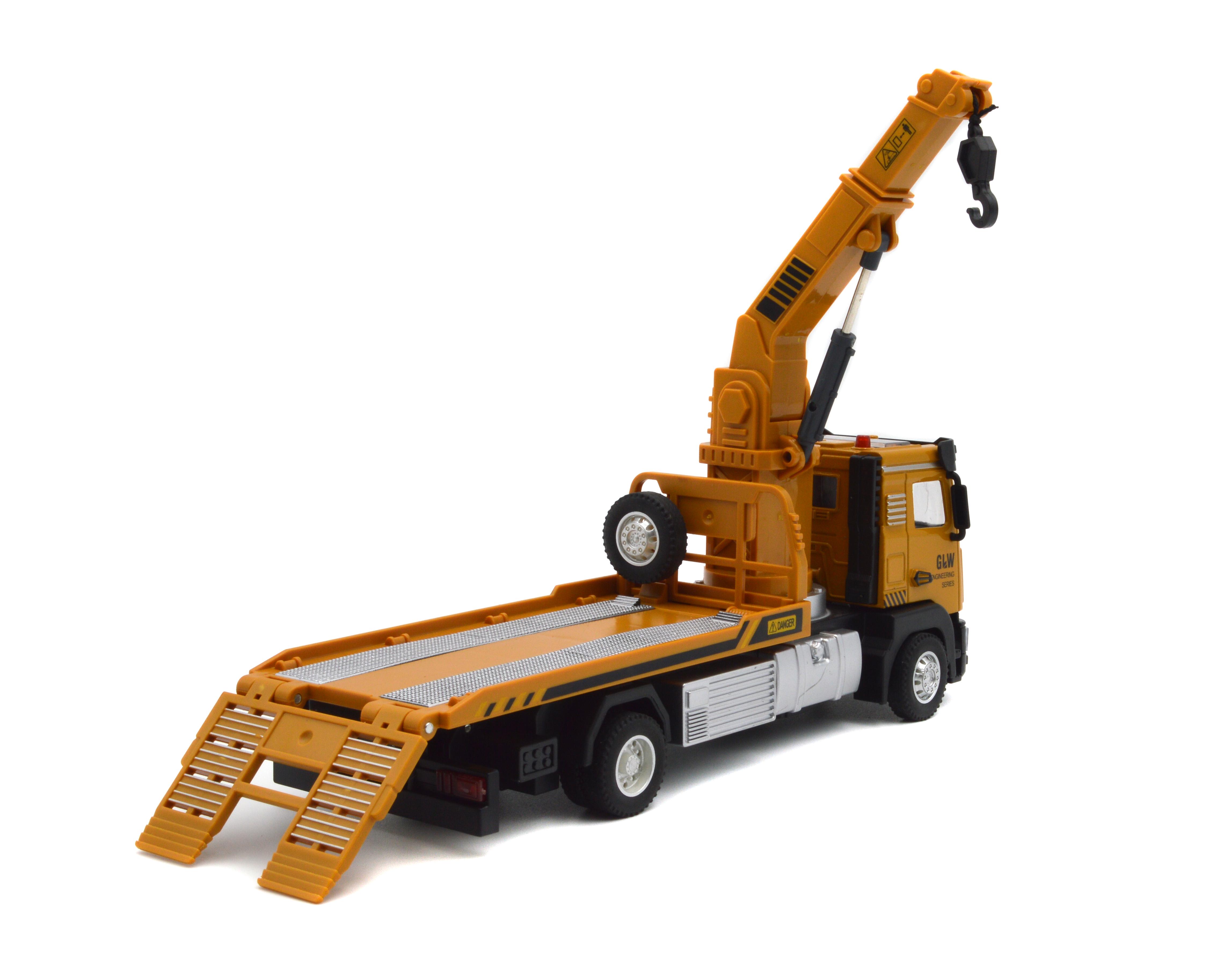 Модель евакуатора з металевою кабіною інерція звуки світло 61255 - фото 4 Модель евакуатора з металевою кабіною інерція звуки світло 61255 - фото 4