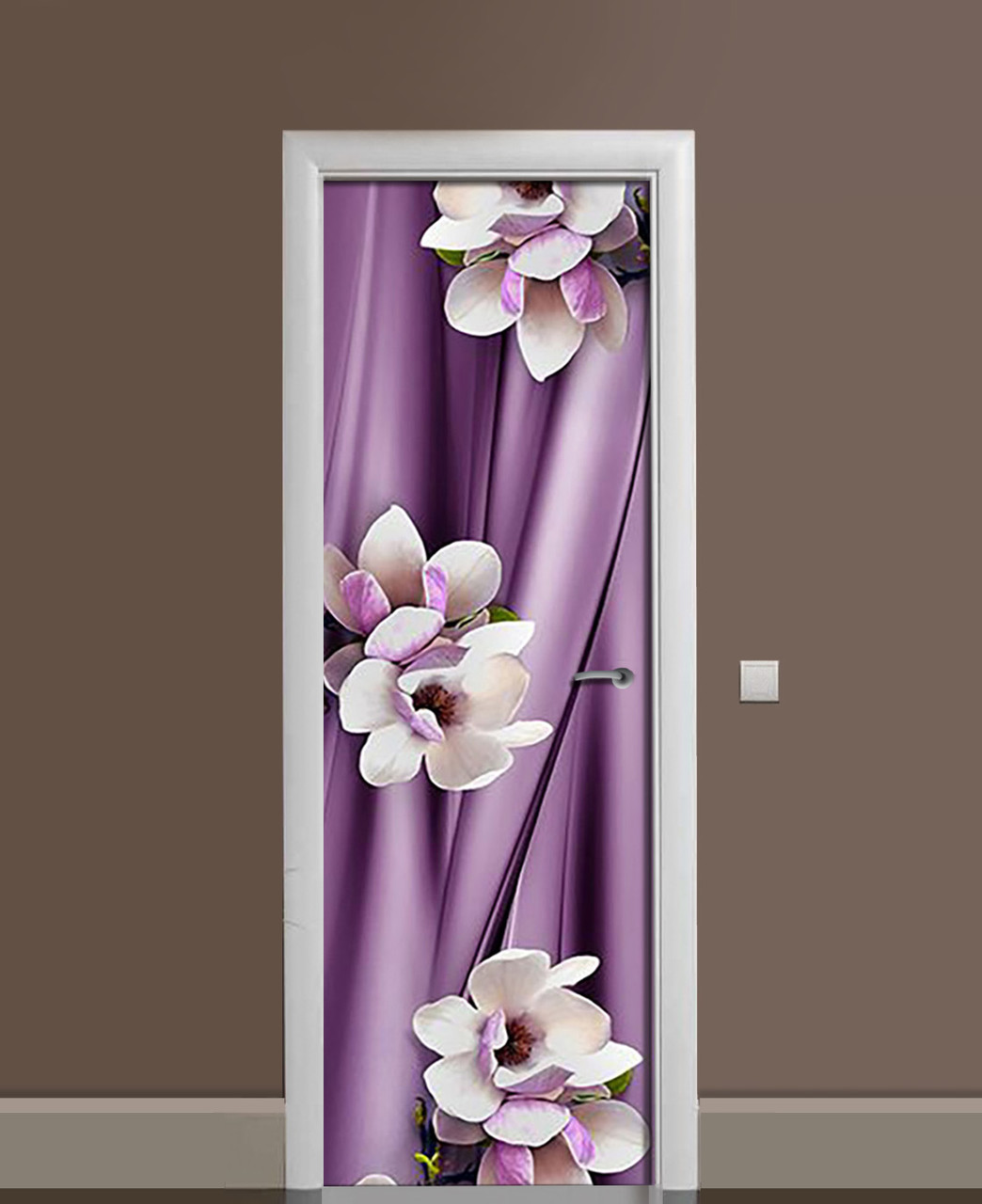 Наклейка 3D на двери Zatarga Улыбка 650х2000 мм виниловая Фиолетовый (1323453581)