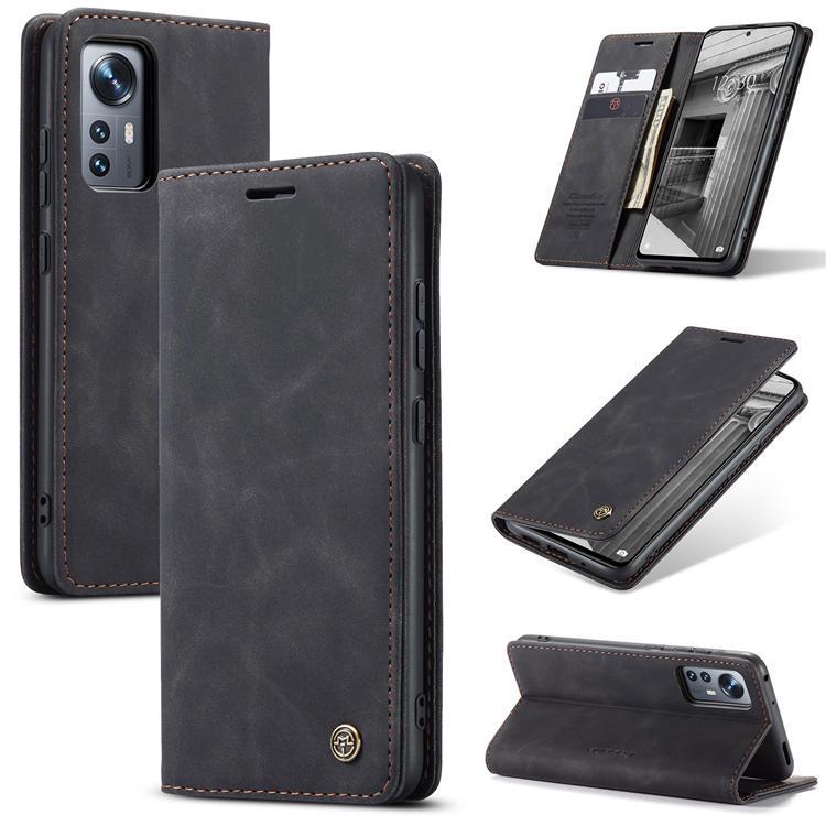 Чехол книжка с магнитом Xiaomi 12 Lite CaseMe Black (29278-2B)