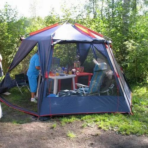 Туристическая беседка-палатка Tramp Lite Mosquito 4,3х3,7х2,25 м Синий - фото 8