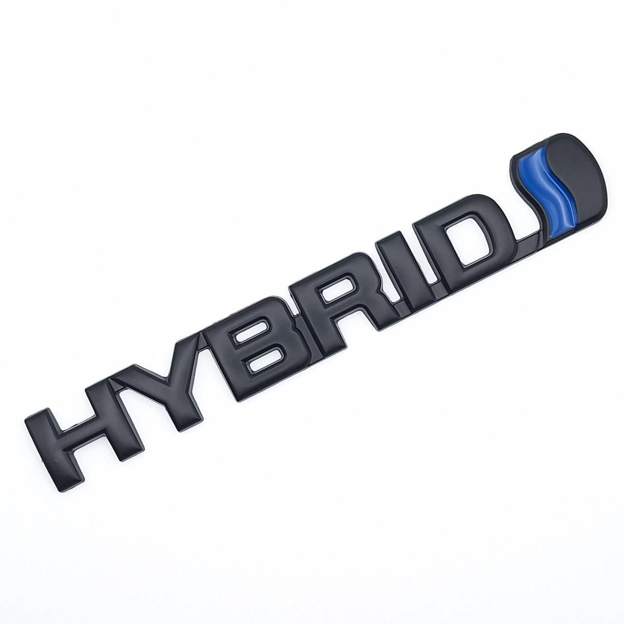 Эмблема надпись Hybrid Toyota металл 15,2х2 см Черный матовый (1729278635)
