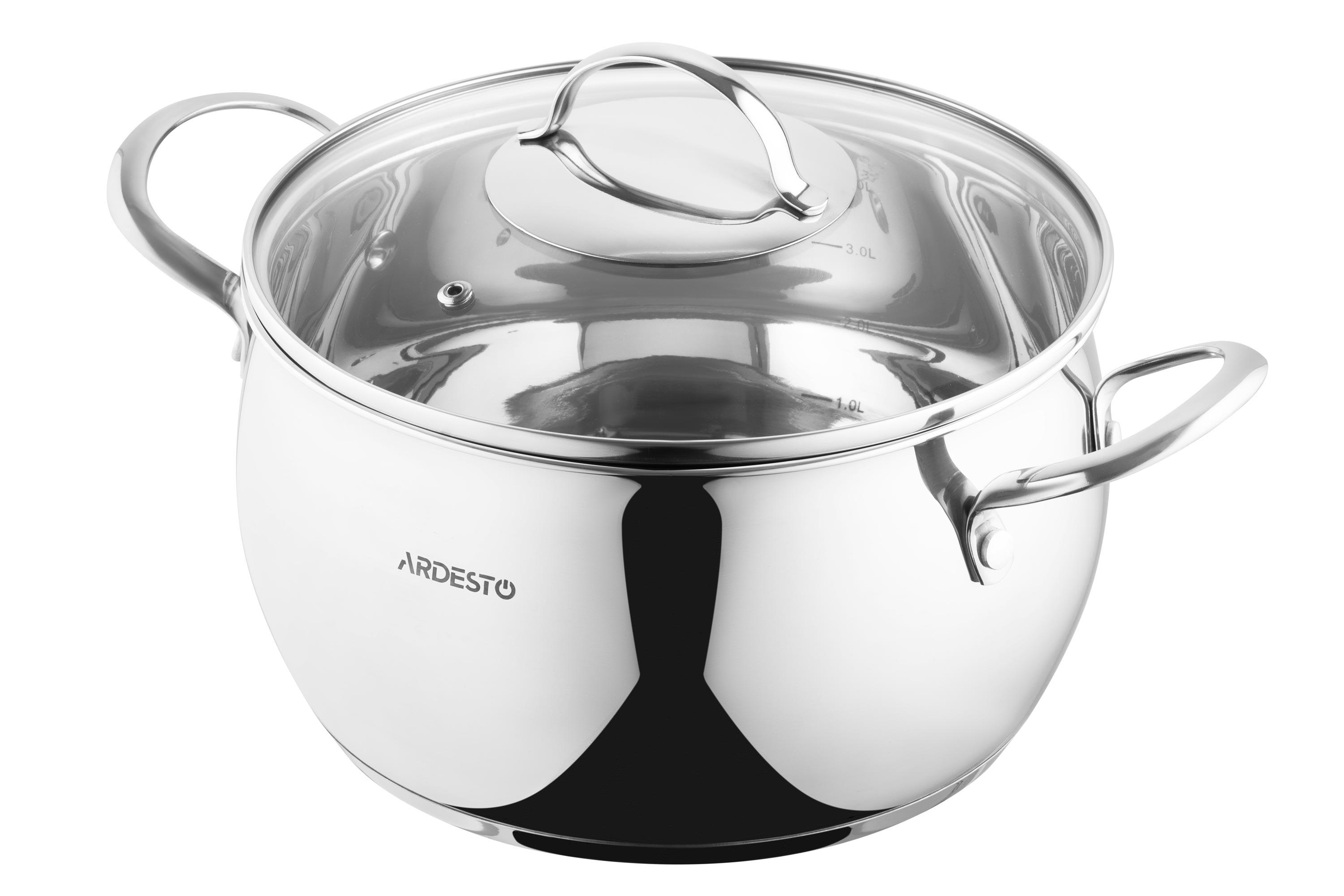 Кастрюля Ardesto Liguria AR4350GB со стеклянной крышкой 5 л (572603)