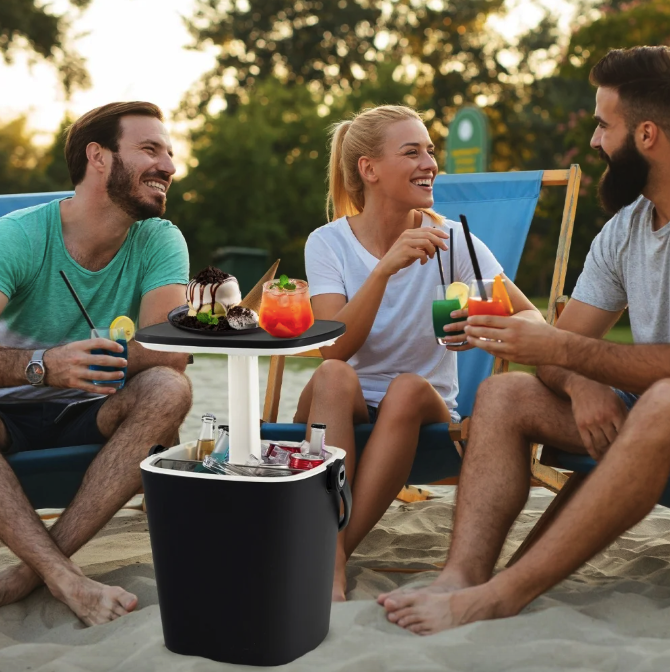 Стіл-холодильник Costway Gobar 3в1 з підйомною кришкою 15 L Чорний (4885) - фото 2 Стіл-холодильник Costway Gobar 3в1 з підйомною кришкою 15 L Чорний (4885) - фото 2