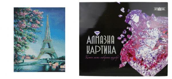 Алмазная картина Strateg Весна в Парижі 40х50 см (FA20153-mt)