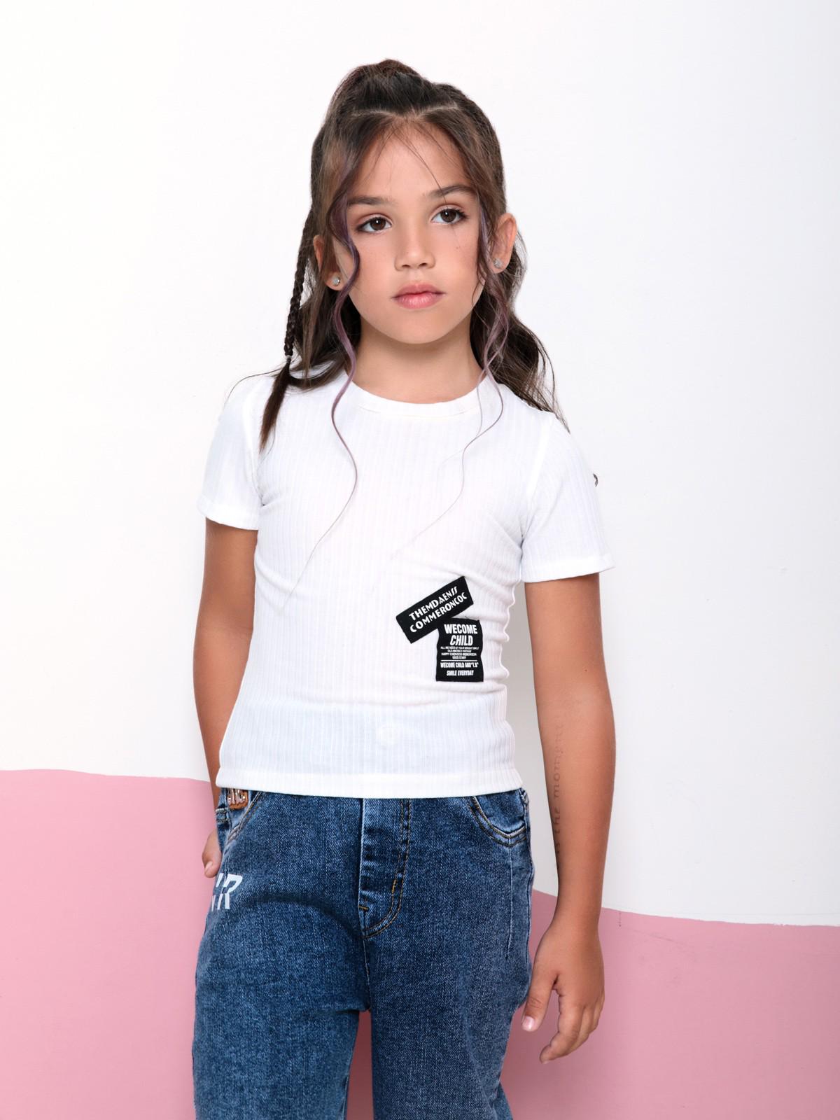 Дитячі футболки ISSA Plus 122 Білий CD-445