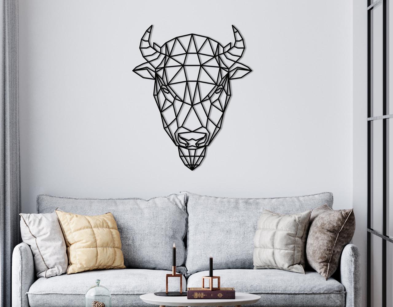 Декоративное панно на стену Upwood Decor Bison 42,7х35 см Black (1584755377)