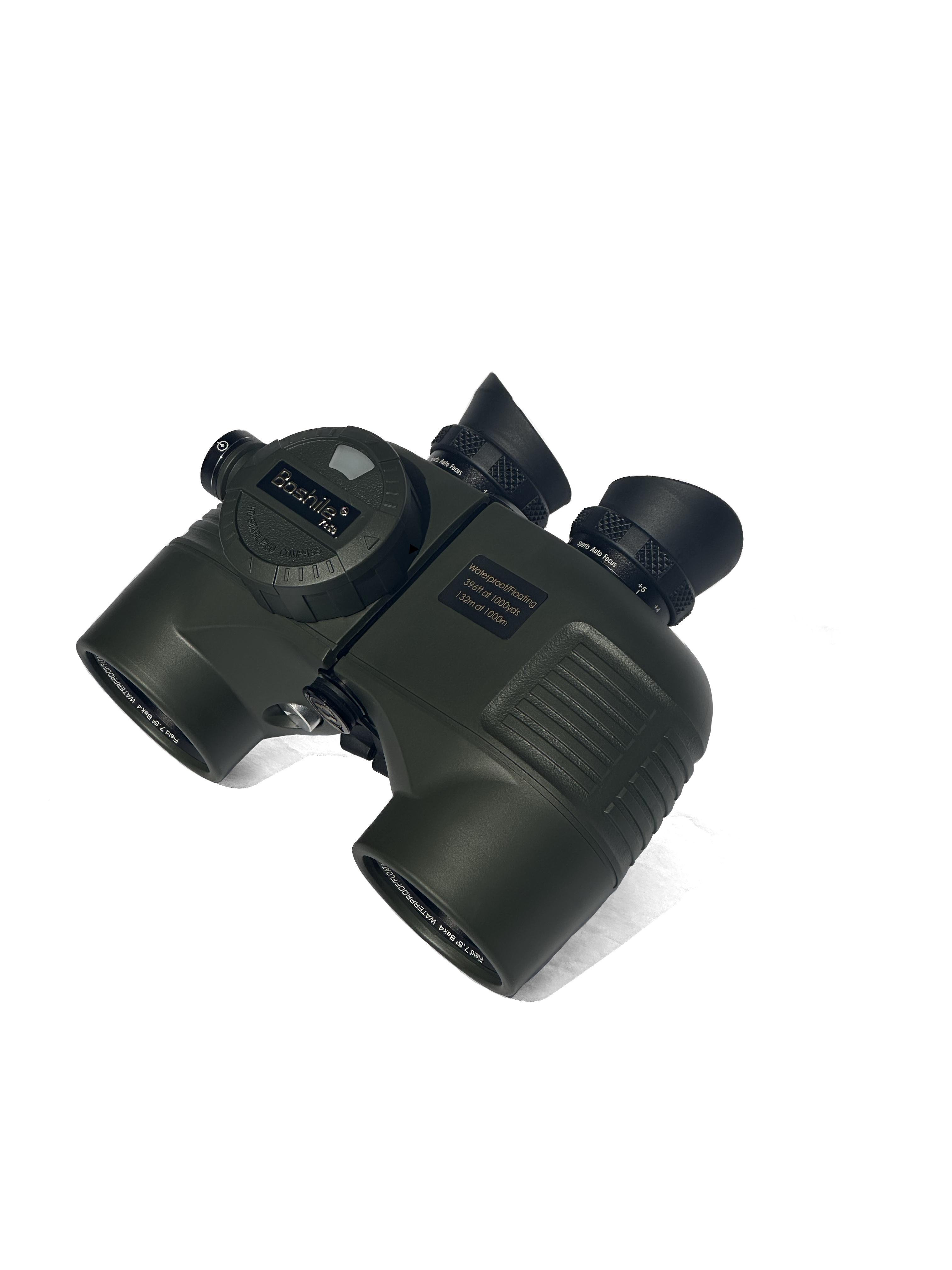 Бинокль Boshile Navy Green 7x50 с компасом.