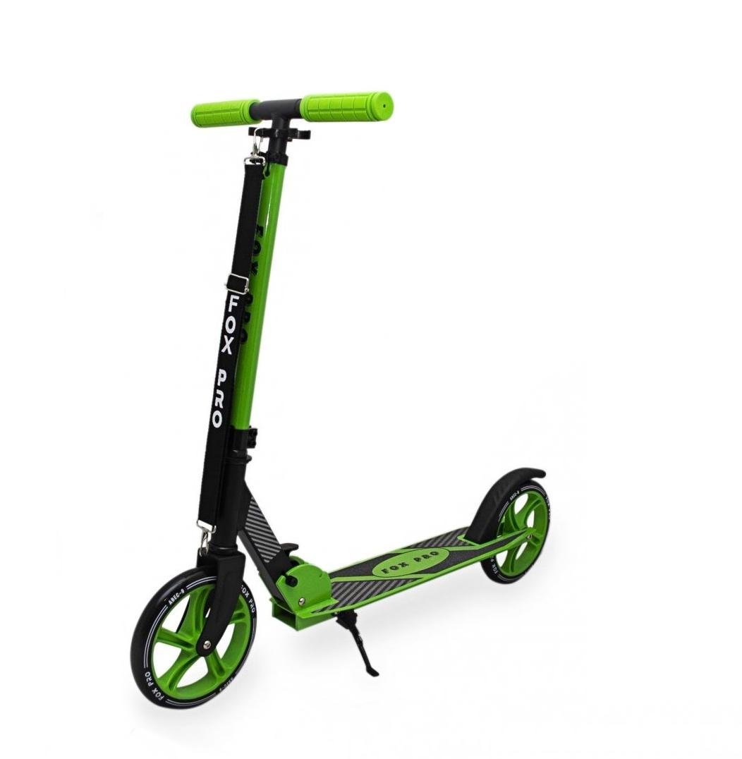 Самокат детский Maraton Fox Pro с LED-фонариком Зеленый - фото 1