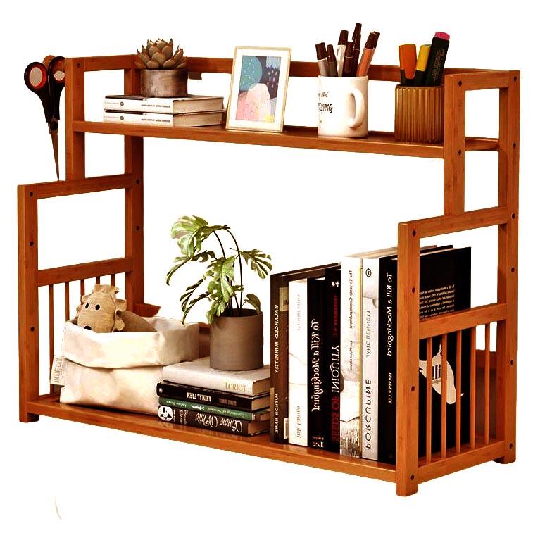 Полка-надстройка настольная из дерева Фейлан охра (АКД-023504)