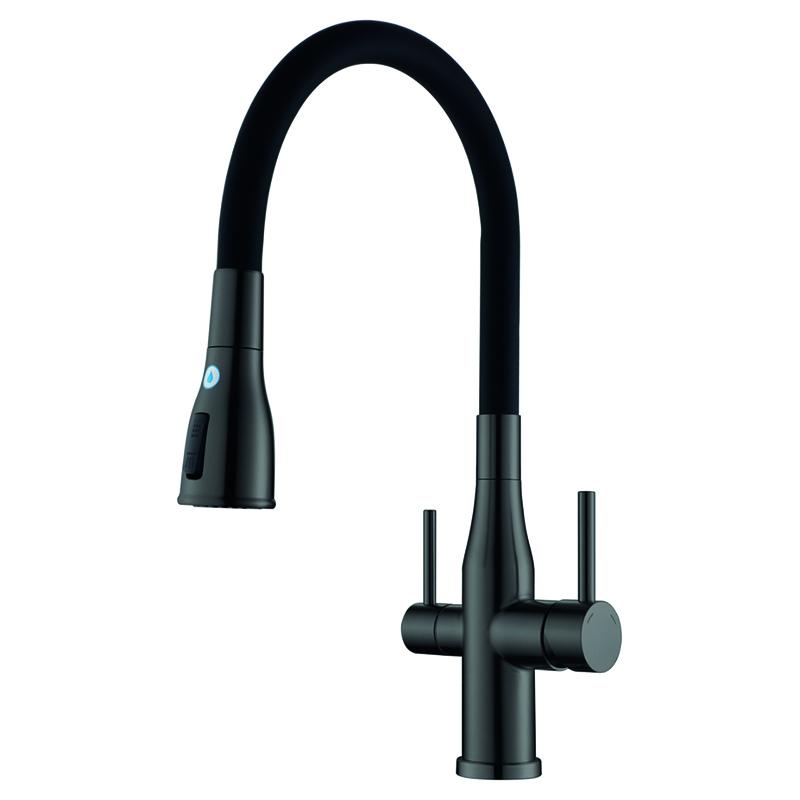 Смеситель для кухни KOER KI-72024-07 KR5013 на две воды Серый (216812)