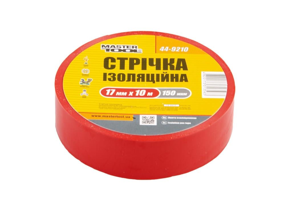 Изоляционная лента MasterTool 17ммх10м 10 шт. Красный (44-9210)