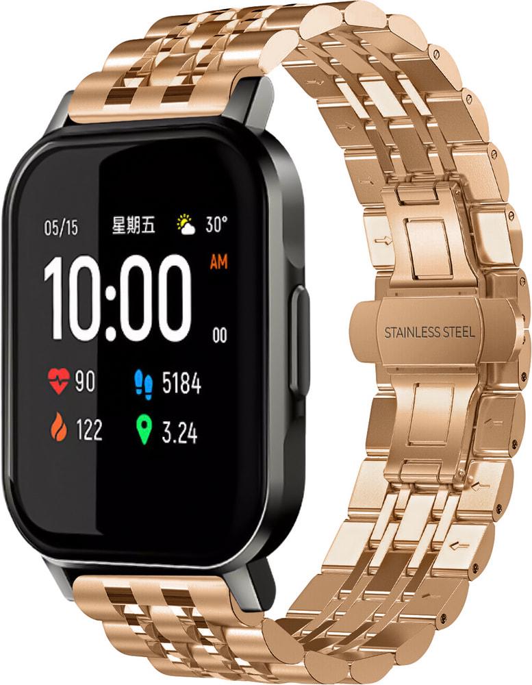Браслет металлический Spinye для Haylou Smart Watch 2 (LS02) Rose Gold (29175-27)