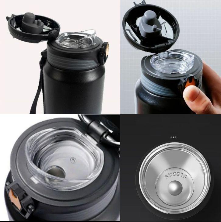 Термос із ситечком з нержавіючої сталі для гарячих та холодних напоїв 500 мл Чорний (2554437125) - фото 3 Термос із ситечком з нержавіючої сталі для гарячих та холодних напоїв 500 мл Чорний (2554437125) - фото 3