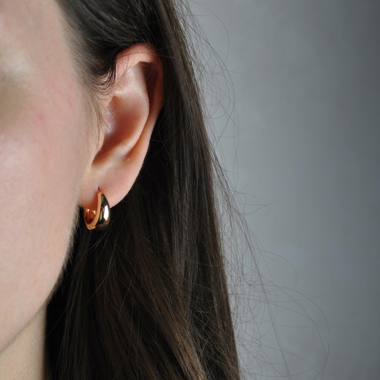 Сережки кольца капли медицинская сталь позолота (x172-2) - фото 2 Сережки кольца капли медицинская сталь позолота (x172-2) - фото 2