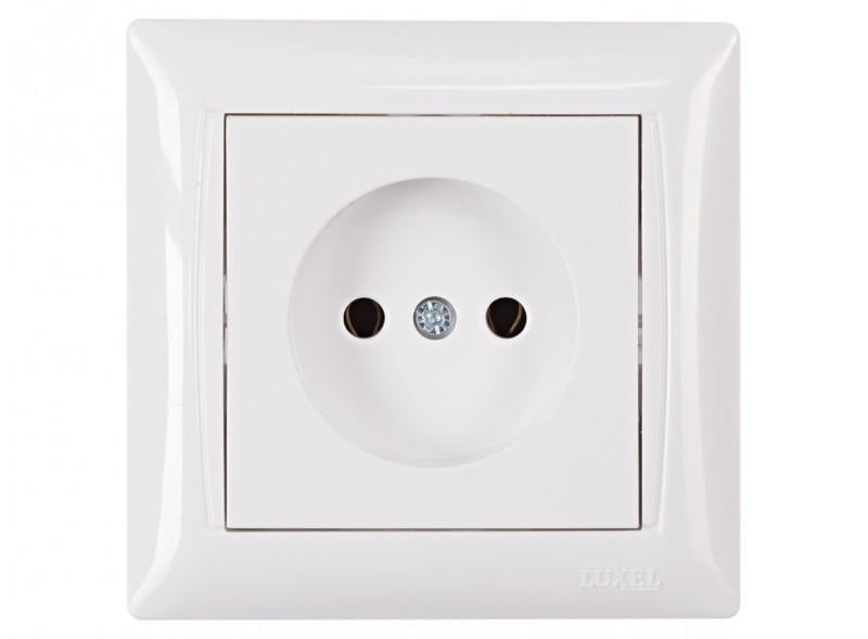 Розетка Luxel Primera 3001 1-я б/з Белый (00000038616)