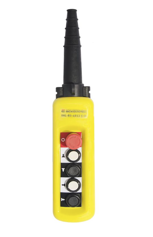 Пост тельферный АСКО-Укрем XAL-B3-4913 4-положения 4NC+4NO+4NO с блокировкой/две скорости IP65 (A0140050015) Пост тельферный АСКО-Укрем XAL-B3-4913 4-положения 4NC+4NO+4NO с блокировкой/две скорости IP65 (A0140050015)