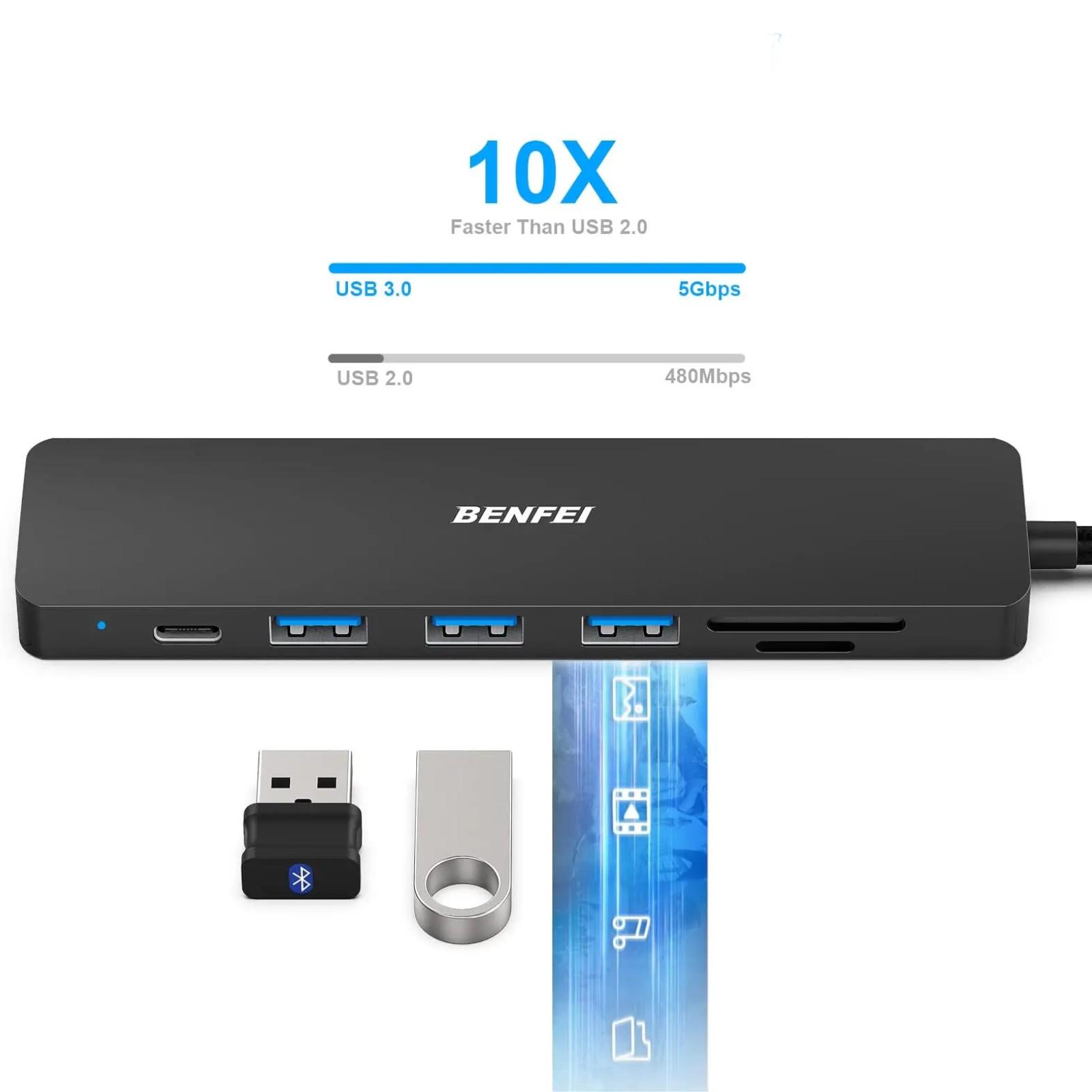 Хаб USB Type-C 7в1 3хUSB 3.0 HDMI SD TF Type-C PD (01_K05020213443) - фото 3
