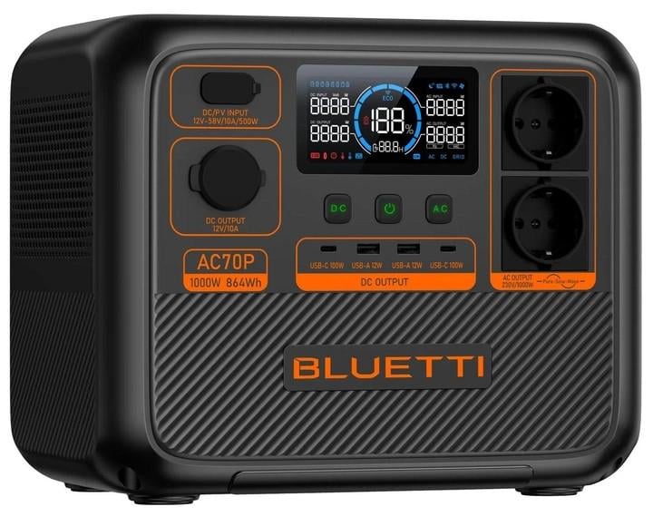 Зарядна станція Bluetti AC70P 864Wh 1000W - фото 4