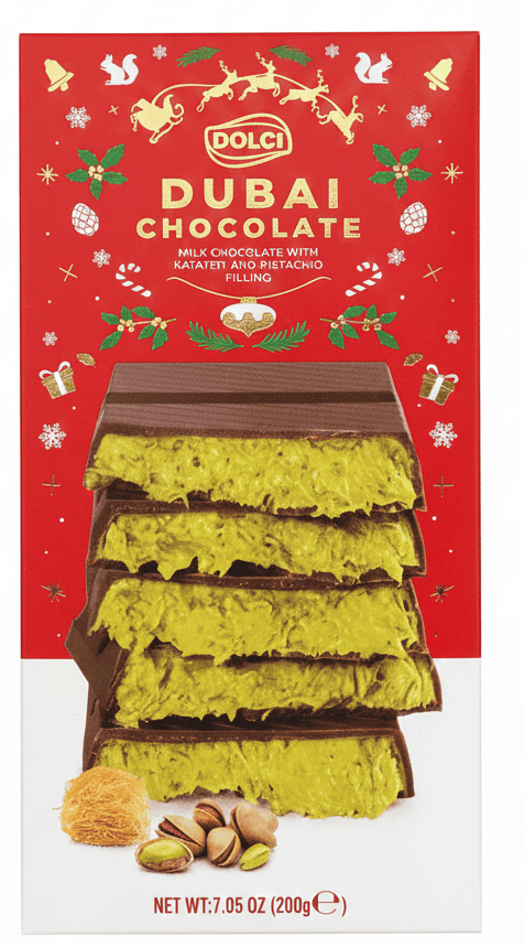 Шоколад рождественский Bolci Dubai Chocolate Milk Kadayif Pistachio 200 г (2860433536) Шоколад рождественский Bolci Dubai Chocolate Milk Kadayif Pistachio 200 г (2860433536)