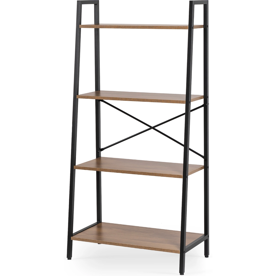 Стелаж Mebel Elite GIA 131x64x34 см Горіх/Чорний (29440036)