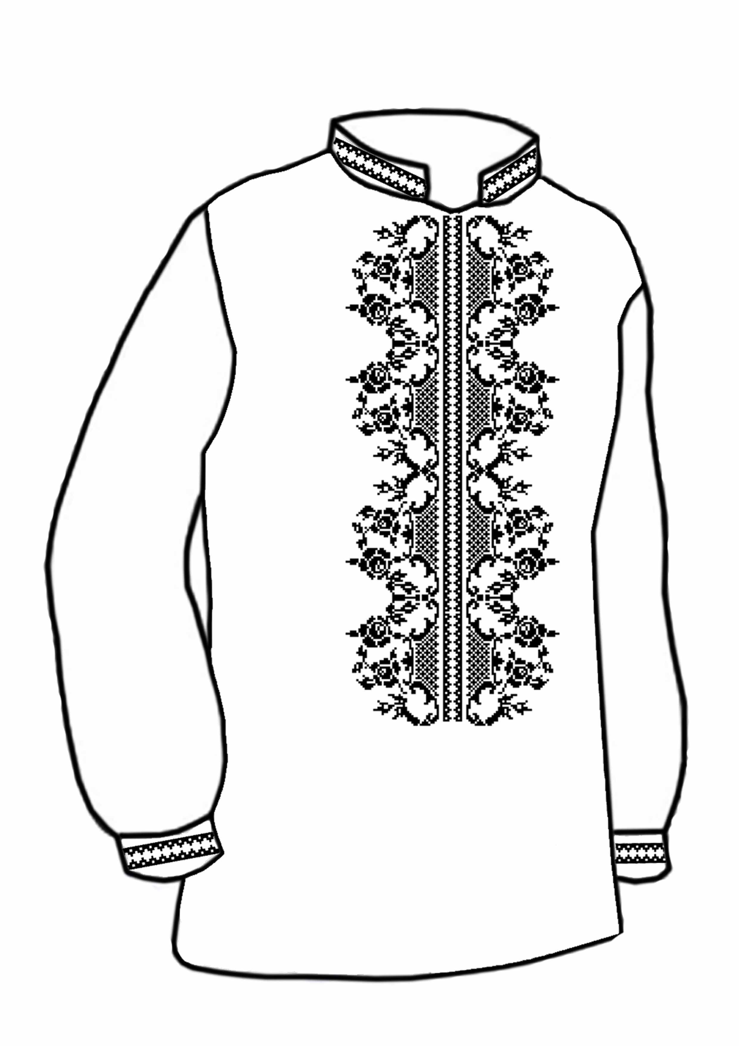 Заготовка для вишивки нитками або бісером/сорочка чоловіча не пошита СЧД-191 домоткане полотно Заготовка для вишивки нитками або бісером/сорочка чоловіча не пошита СЧД-191 домоткане полотно