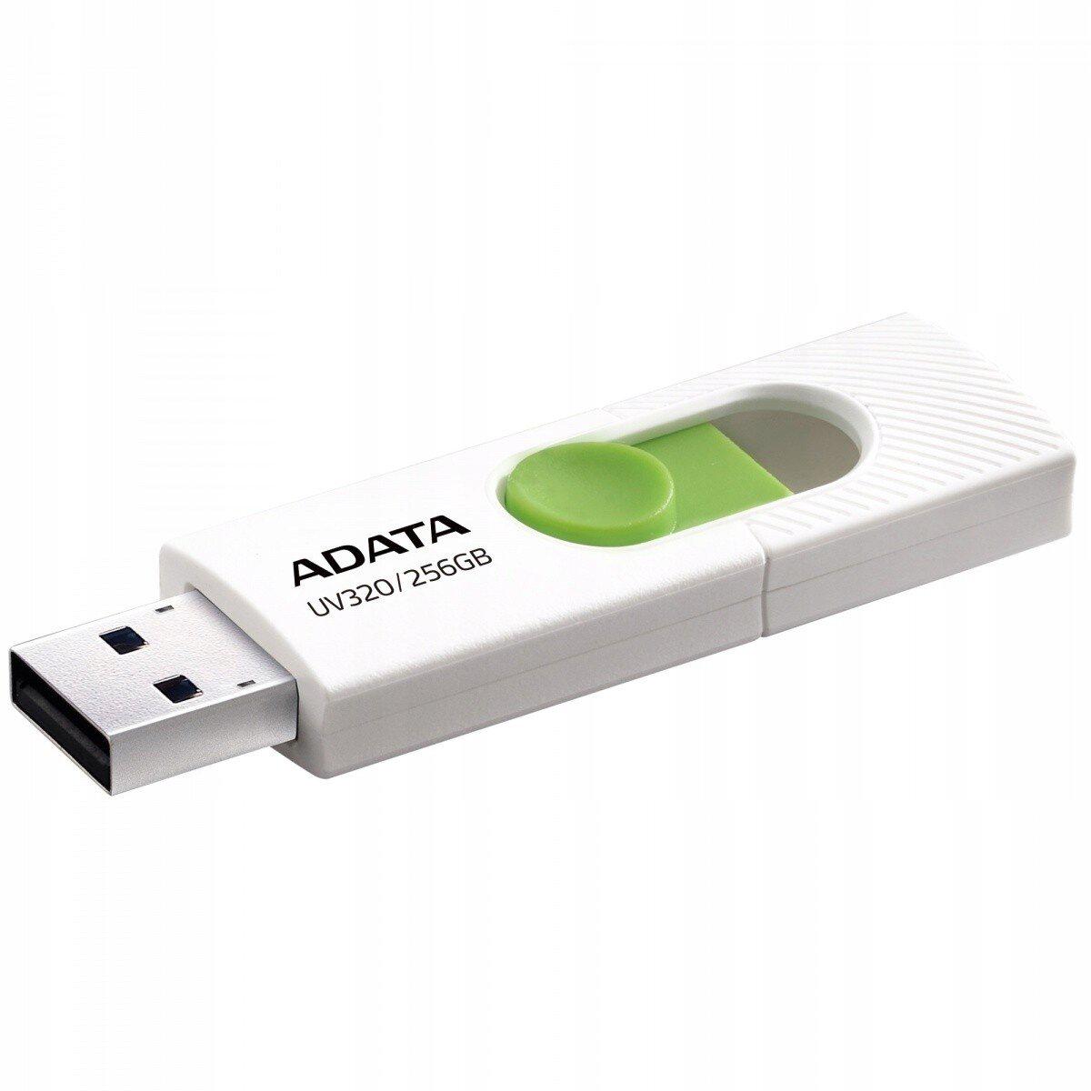 Флеш-пам'ять USB ADATA AUV 320 256 Гб Green/White (AUV320-256G-RWHGN) - фото 2