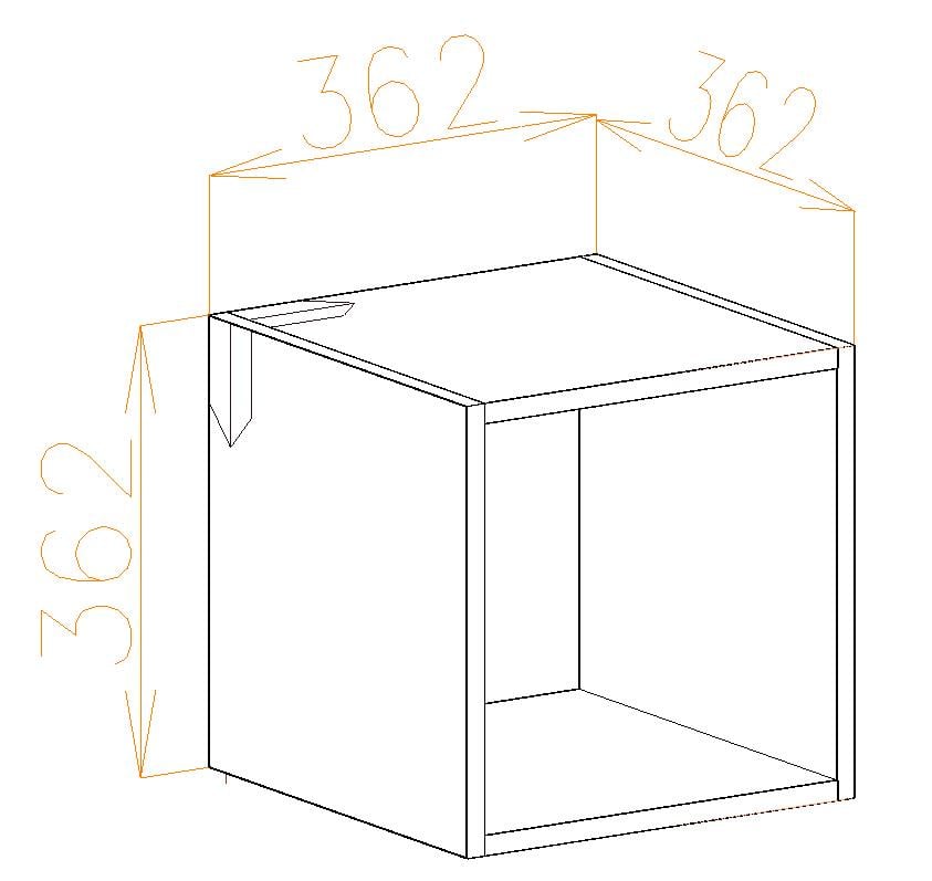 Стелаж настінно-підлоговий модульний MEBLIBUD KUB 1 секція Дуб сонома (27187/01) - фото 4 Стелаж настінно-підлоговий модульний MEBLIBUD KUB 1 секція Дуб сонома (27187/01) - фото 4