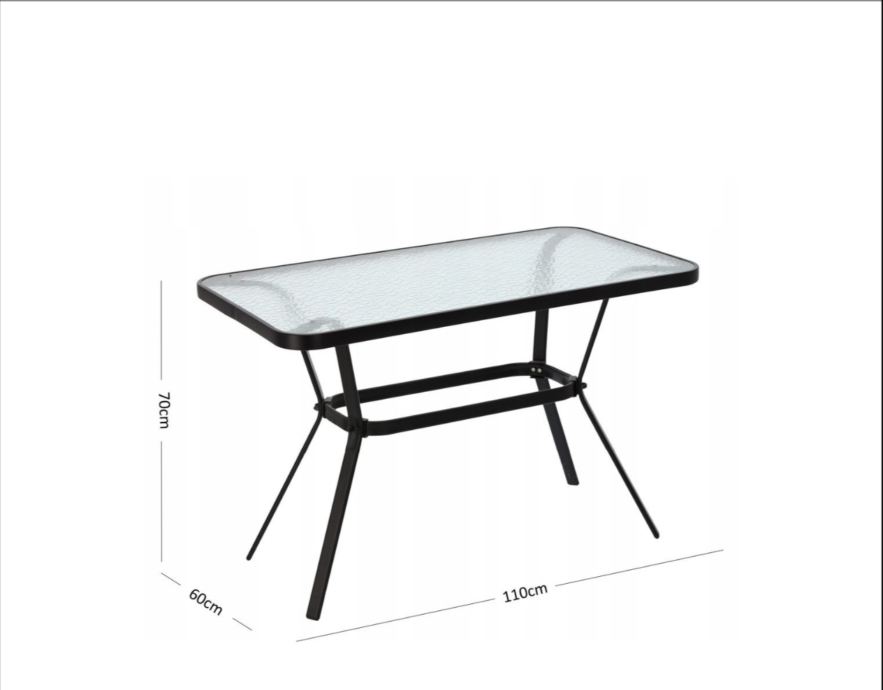 Стол садовый для террасы балкона GardenLine NEO9949 Черный (2254822364) - фото 3