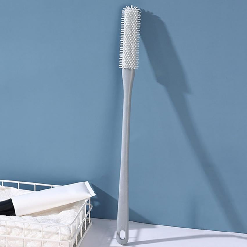 Щітка масажна для душу з довгою ручкою двостороння 38 см Grey (128624) - фото 2 Щітка масажна для душу з довгою ручкою двостороння 38 см Grey (128624) - фото 2