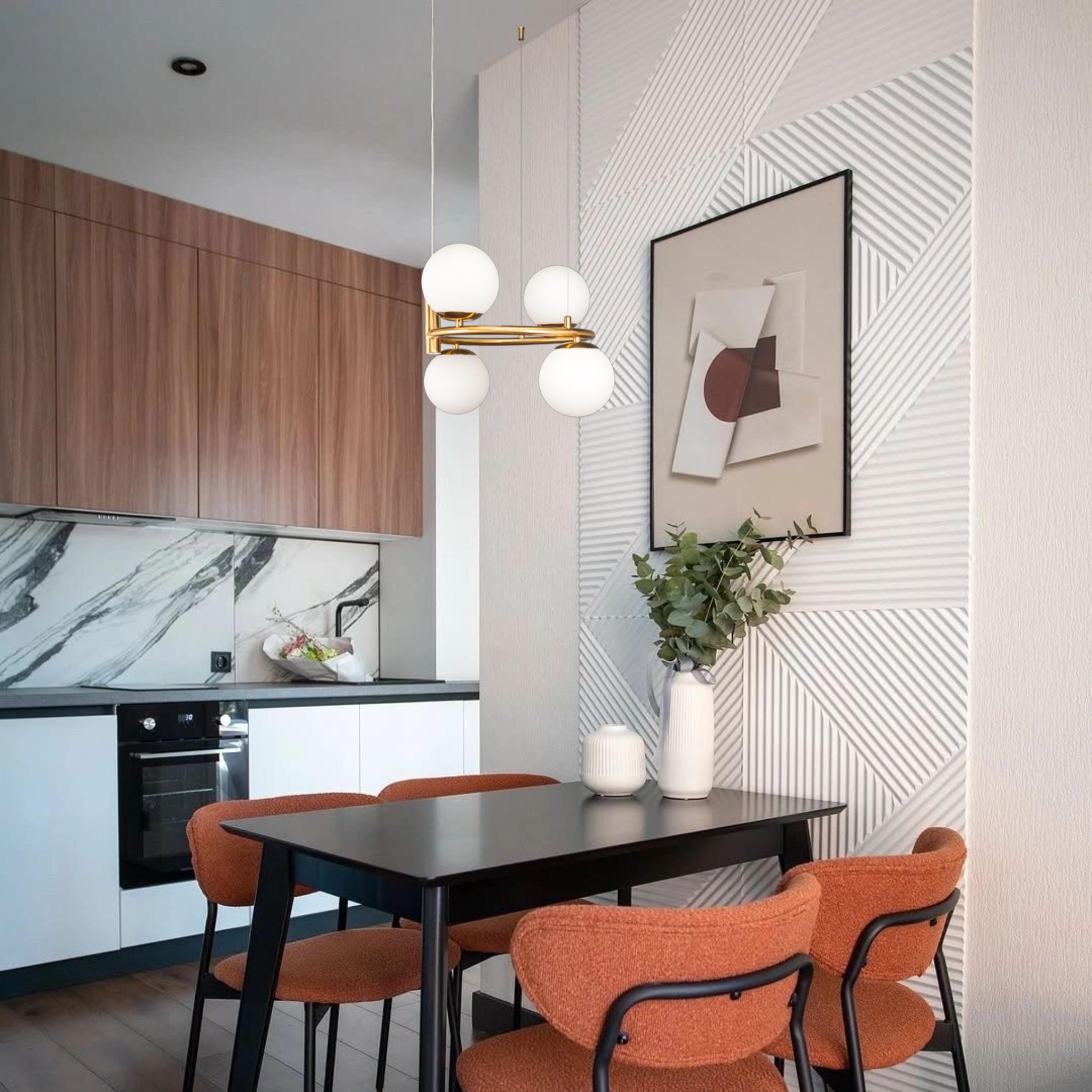 Люстра підвісна Bubbles кругла на 4 лампи Бронзовий (52-1011-4 BRZ+WH) - фото 4 Люстра підвісна Bubbles кругла на 4 лампи Бронзовий (52-1011-4 BRZ+WH) - фото 4