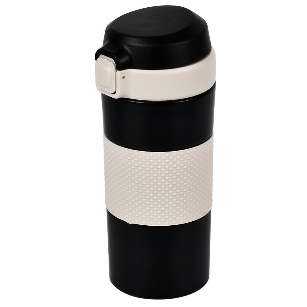 Термокухоль для гарячих напоїв Stenson MT-5357 з клапаном 380 мл Чорний (26938576) - фото 1 Термокухоль для гарячих напоїв Stenson MT-5357 з клапаном 380 мл Чорний (26938576) - фото 1