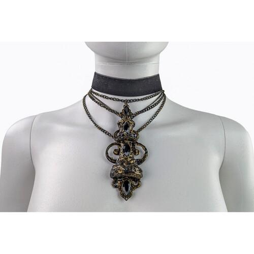 Ожерелье Шахматная королева SETA Decor 25-515BLK-GL