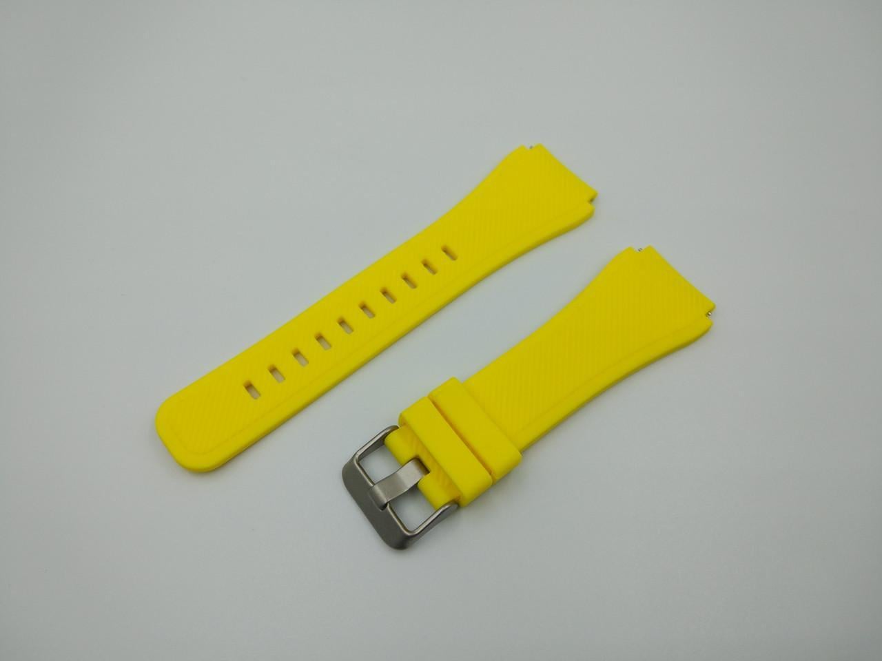 Ремінець для смарт-годинників cиліконовий SIKAI Classic Gear для 22 мм для Amazfit GTR 2 Pace Stratos/ рифлений Жовтий (1637P)