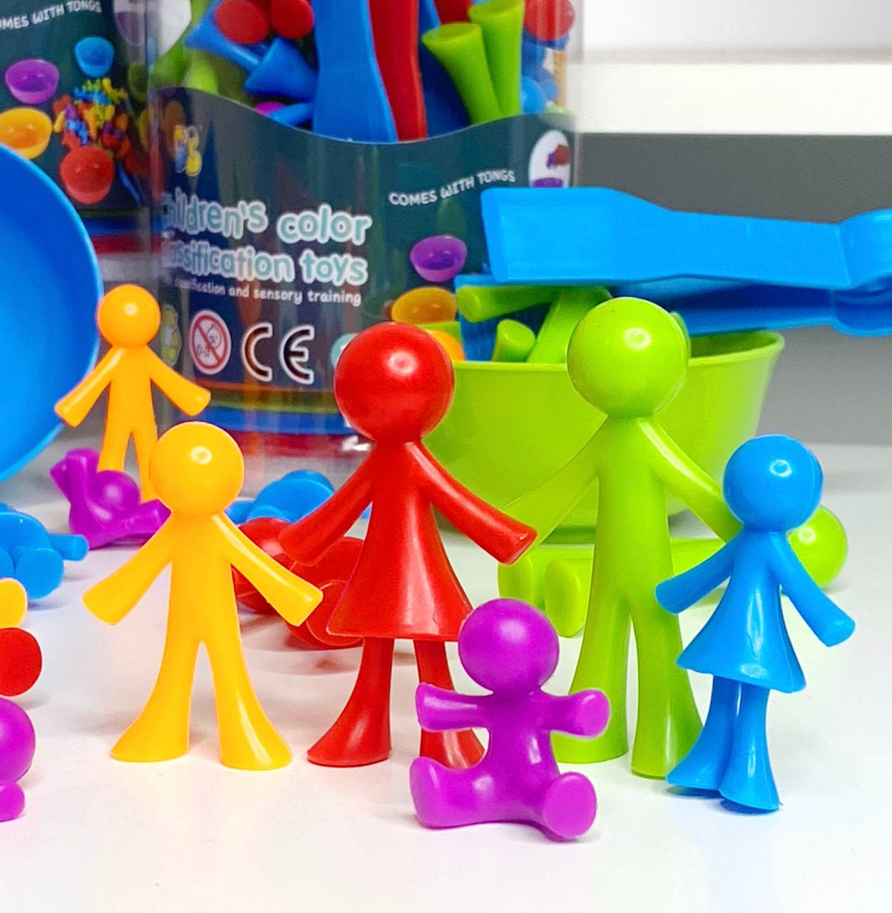 Розвиваюча гра Fun Game FD2188-25 Сортер Монтессорі сортуй по кольорах з пінцетами та тарілочками Happy Family (2360032347) - фото 9 Розвиваюча гра Fun Game FD2188-25 Сортер Монтессорі сортуй по кольорах з пінцетами та тарілочками Happy Family (2360032347) - фото 9