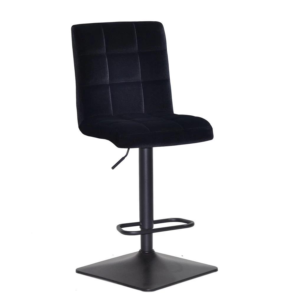 Барный стул TOWER SQ бархат Черный (123738)