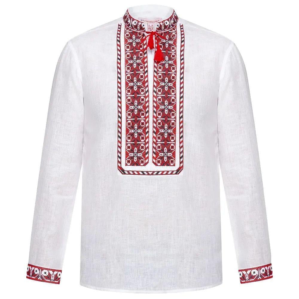 Вышиванка мужская р. 62 Белый (344) - фото 2 Вышиванка мужская р. 62 Белый (344) - фото 2