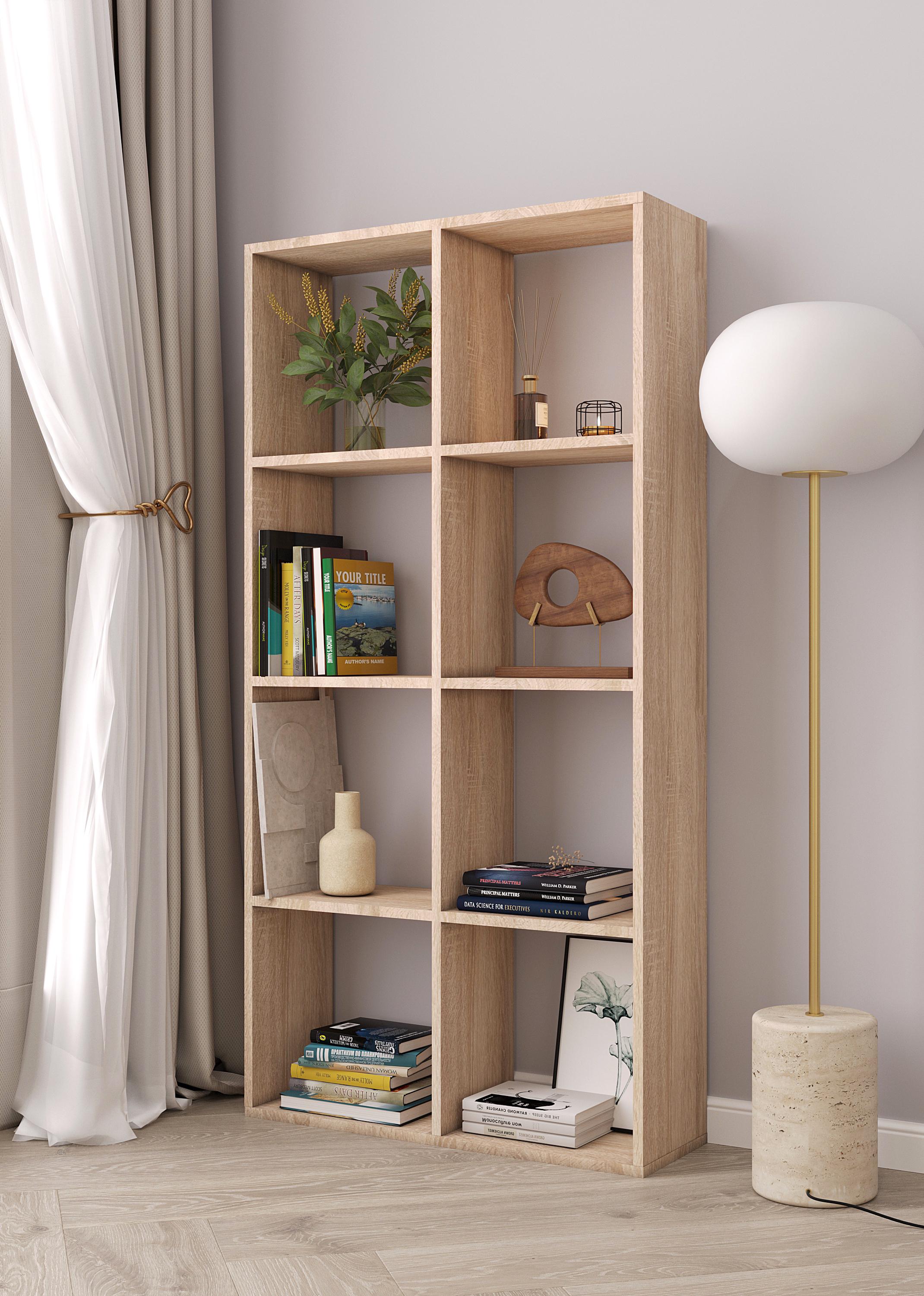 Стелаж на 8 комірок 1430х720х230 мм Дуб Сонома (NT-10) - фото 2 Стелаж на 8 комірок 1430х720х230 мм Дуб Сонома (NT-10) - фото 2