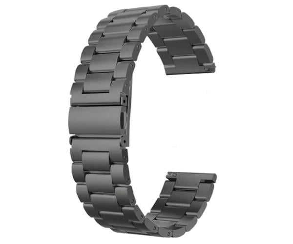 Ремінець для смарт-годинника для Samsung Galaxy Watch4 Classic металевий 46 мм 22 мм Чорний - фото 1