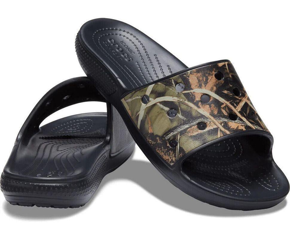 Шльопанці чоловічі утеплені Classic Crocs Realtree Slide Available in MAX-4 Camo р. 42-43 Чорний (9380)