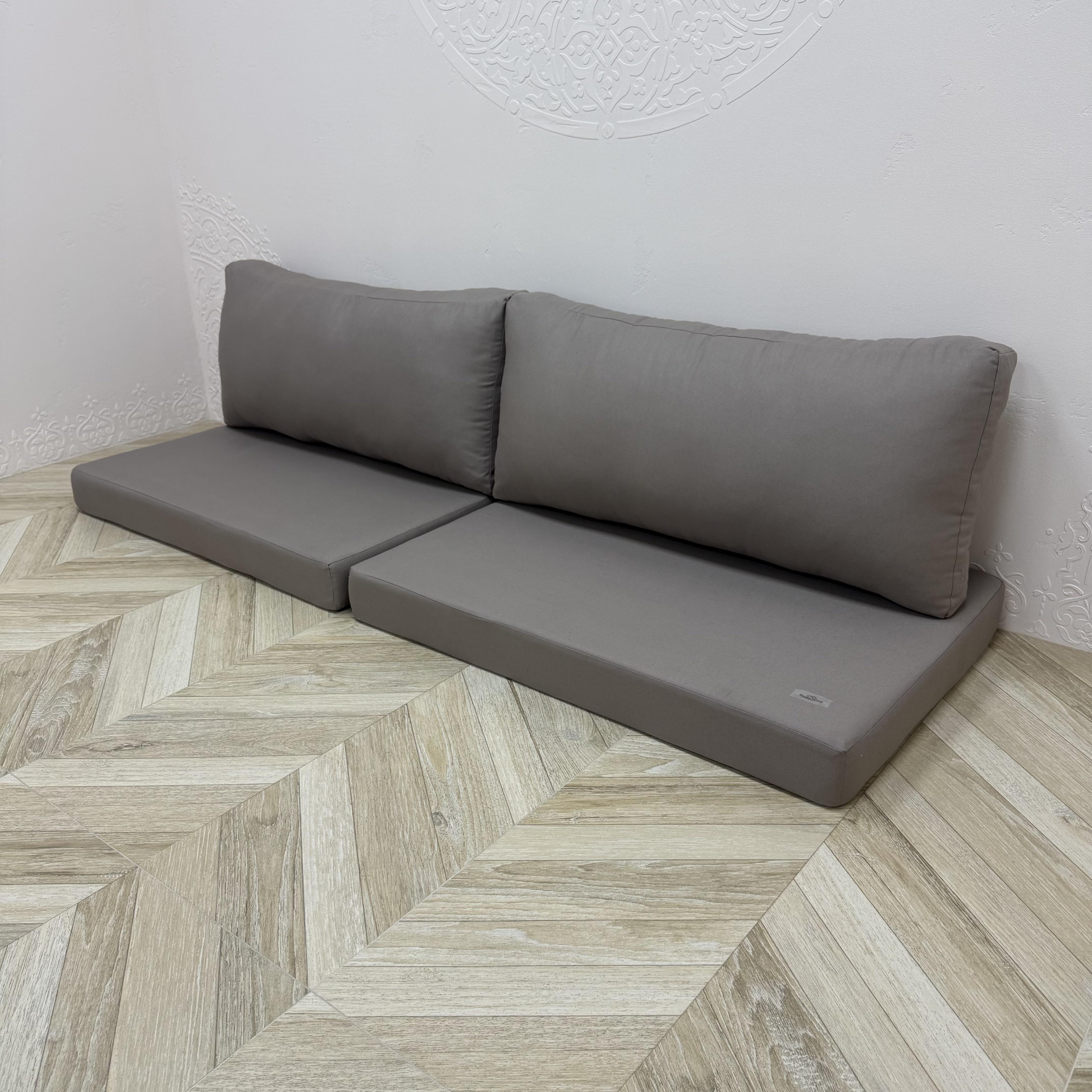 Комплект матрас с подушками Comfort Home на поддоны/качели/каркасы/садовую мебель 120х60х40х10 см Grey