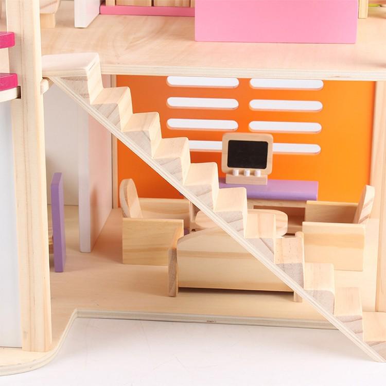 Двухэтажный деревянный детский домик с мебелью Fortune idea - фото 3 Двухэтажный деревянный детский домик с мебелью Fortune idea - фото 3