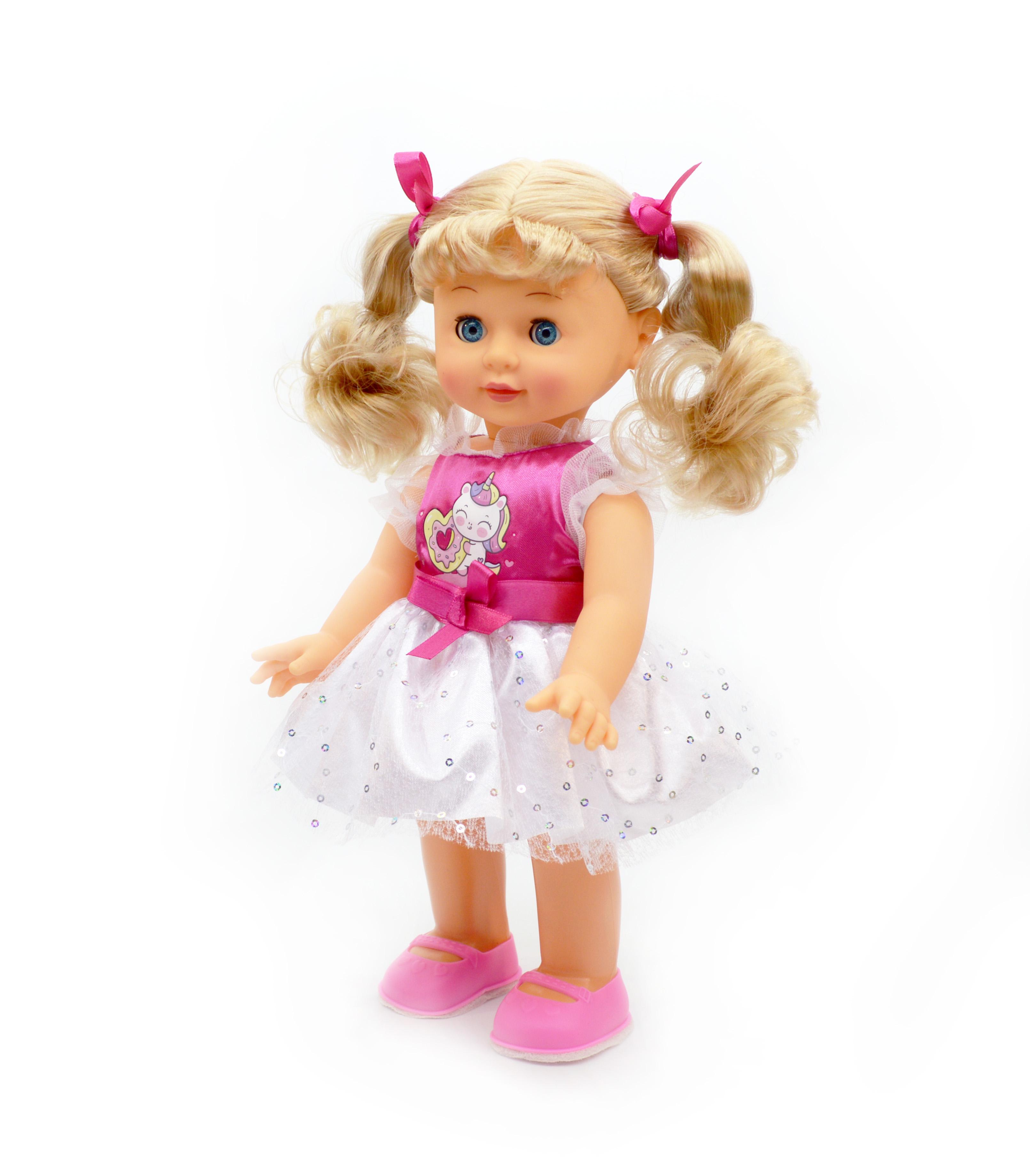 Кукла интерактивная Даринка из пластика со звуковыми эффектами 32 см Розовый (150-98-M5808IUA)